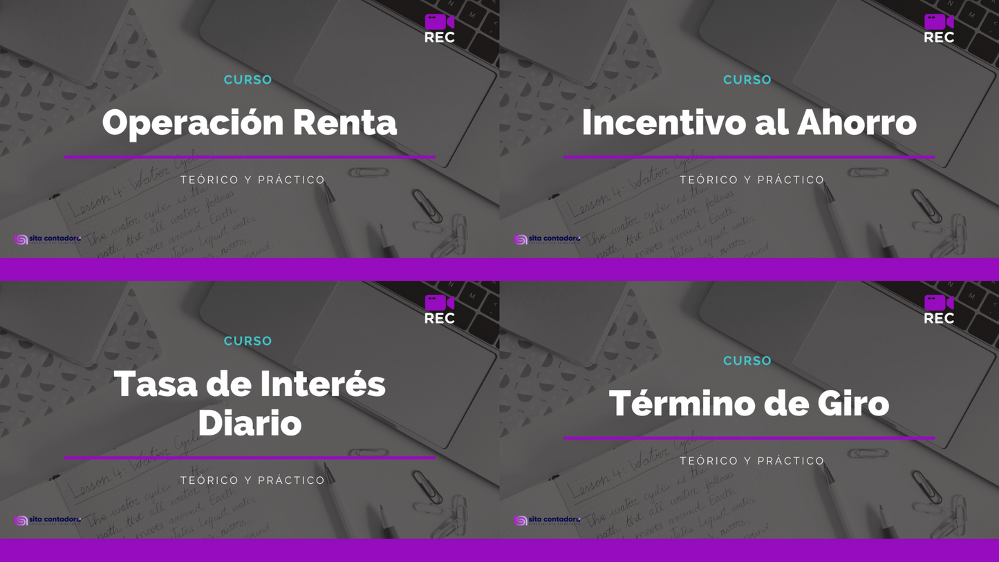 Pack de 4 Cursos Tributarios - Sita Contadora